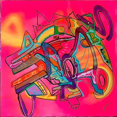 Machine à remonter le temps 绘画 标题为“Machine à remonter…” 由Dandeeart , 原创艺术品, 喷漆 安装在木质担架架上