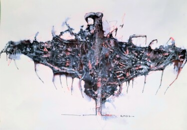 图画 标题为“Pommerland (2)” 由Stephan Rodriguez Warnemünde, 原创艺术品, 墨