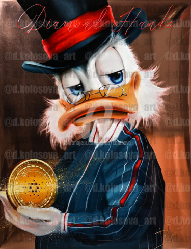 绘画 标题为“Duck with Cardano C…” 由Daria Kolosova, 原创艺术品, 油