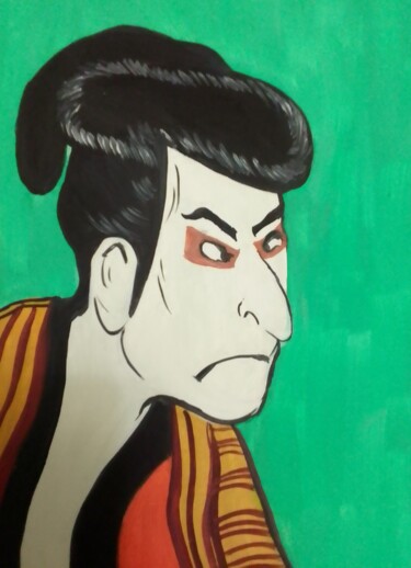 绘画 标题为“Japanese kabuki” 由Иван Скрипель, 原创艺术品, 水粉