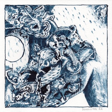 Drawing titled "Bonne mère." by Jean-Bernard Fenouillas, Original Artwork, Ink