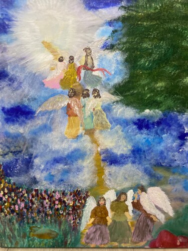 绘画 标题为“Встреча с Богом🙏” 由Анастасия Одоладова, 原创艺术品, 丙烯