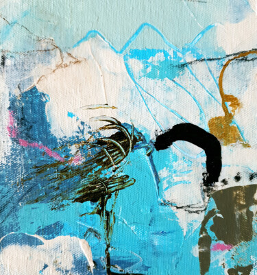 New beginnings no. 1 Painting titled "New beginnings no. 1" by Iulia Paun, Original Artwork, Acrylic Mounted on Cardboard