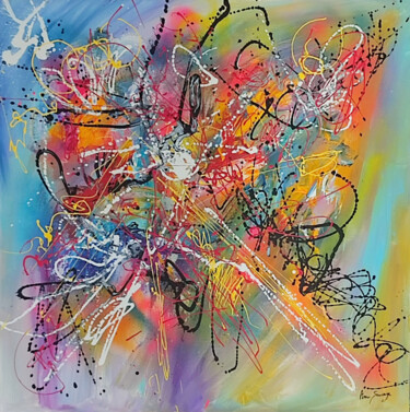 Malerei mit dem Titel "Danse infinie - gra…" von Âme Sauvage, Original-Kunstwerk, Acryl Auf Keilrahmen aus Holz montiert