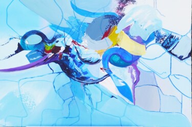 Peinture intitulée "MYSTERIEUSE TOILE" par Nadine Goepp, Œuvre d'art originale, Acrylique