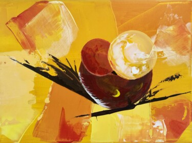 Malerei mit dem Titel "EN FETES" von Nadine Goepp, Original-Kunstwerk, Acryl