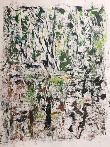 Peinture intitulée "Reflets" par Claudine Janel, Œuvre d'art originale, Acrylique Monté sur Carton