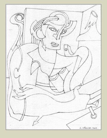 Andrographie N° 54515 . Dessin Drawing titled "Andrographie N° 545…" by Lucien Ségura, Original Artwork, Graphite