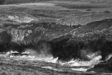 marée montante sur côte rocheuse Photographie intitulée "marée montante sur…" par Michel Babkine, Œuvre d'art originale, Photographie numérique