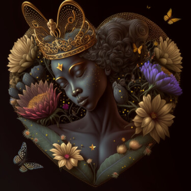 Digital Arts titled "Yesenia" by China Alicia Rivera, Original Artwork, AI generated image