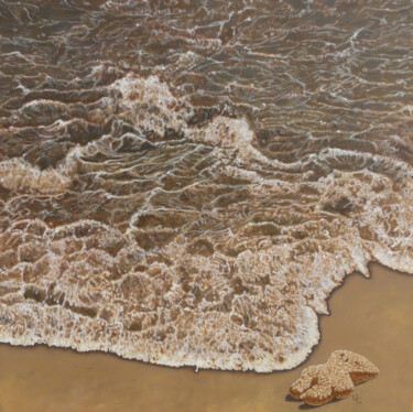 Peinture intitulée "Vague brune, Série…" par Sylvie Bayard (Sylvestre), Œuvre d'art originale, Acrylique Monté sur Châssis e…