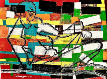 绘画 标题为“Le repos du démiurge” 由Conceycam, 原创艺术品, 丙烯