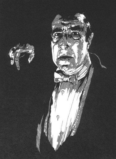 「Older Bela Lugosi D…」というタイトルの描画 Debbie Ironmongerによって, オリジナルのアートワーク, その他