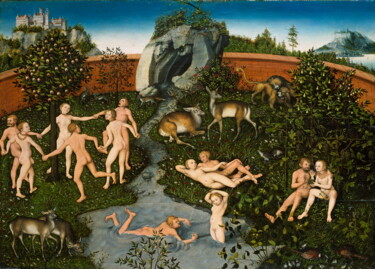 L'âge d'or 绘画 标题为“L'âge d'or” 由Lucas Cranach The Elder, 原创艺术品, 油
