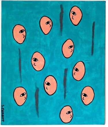 Peinture intitulée "REGARD(S)" par Stéphanie Perrot, Œuvre d'art originale, Acrylique