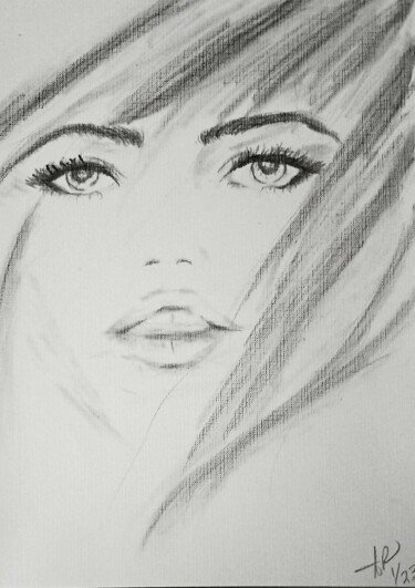Drawing titled "Wow" by Alexandra Roberts, Original Artwork, Charcoal