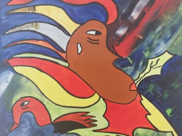 Peinture intitulée "Expression de visag…" par Guillaume Monnet, Œuvre d'art originale, Acrylique