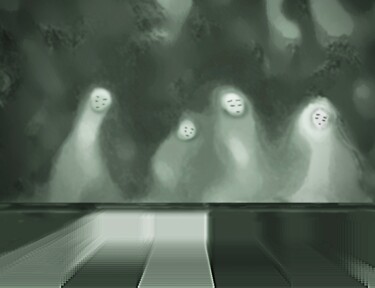 Artes digitais intitulada "6. mysterious peopl…" por Ageliki Baka, Obras de arte originais, Pintura digital