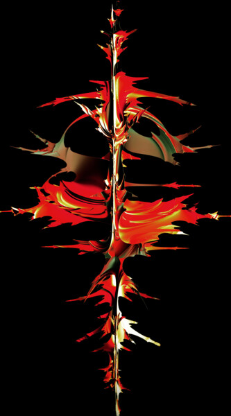 Digitale Kunst mit dem Titel "Feuerschweif" von Thomas Seebauer (FractopiaArt), Original-Kunstwerk, Digitale Malerei Auf Kei…