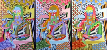 Andrographie N° 58001 Peinture intitulée "Andrographie N° 580…" par Lucien Ségura, Œuvre d'art originale, Acrylique Monté sur Châssis en bois