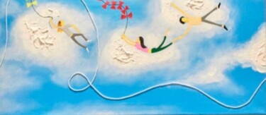 Painting titled "S'émerveiller" by Art Et Inclusion Exposition, Original Artwork, Acrylic