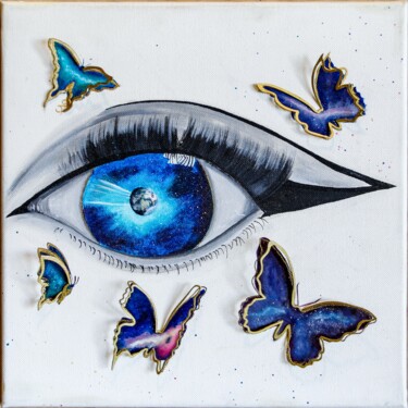Peinture intitulée "Gaia, la création d…" par Nausicaa Scheidt, Œuvre d'art originale, Acrylique Monté sur Châssis en bois