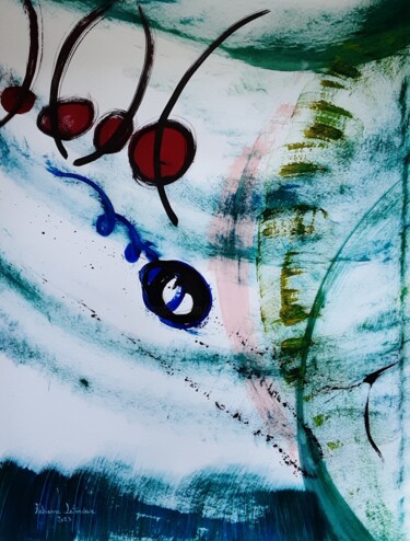 Painting titled "fécondité" by Fabienne Letondeur, Original Artwork, Acrylic