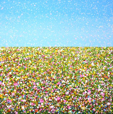 绘画 标题为“Summer. Flower fiel…” 由Iryna Kastsova, 原创艺术品, 丙烯 安装在木质担架架上