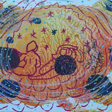 Peinture intitulée "Déesses dans une al…" par Aude Peris, Œuvre d'art originale, Acrylique Monté sur Châssis en bois