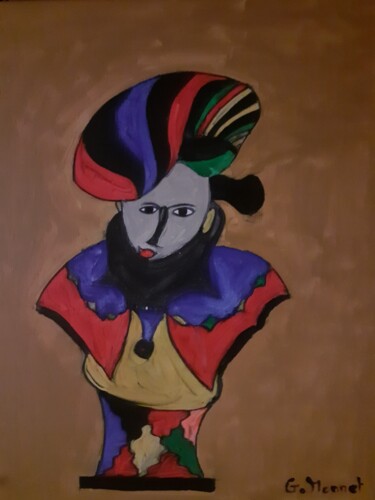 Peinture intitulée "Une Comtesse Espagn…" par Guillaume Monnet, Œuvre d'art originale, Acrylique