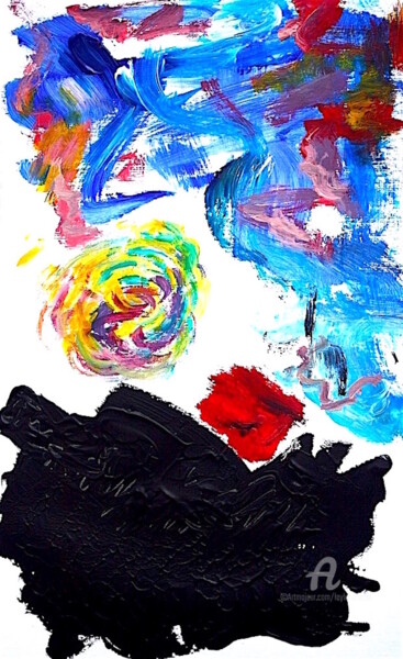 Peinture intitulée "L'ESPOIR AU-DESSUS…" par Leylane Ferret, Œuvre d'art originale, Acrylique