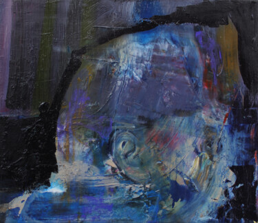 Painting titled "Attentive" by Miloš Hronec, Original Artwork, Oil