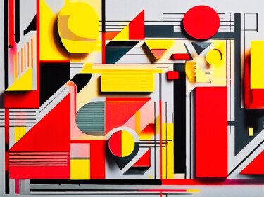 数字艺术 标题为“black, red, yellow…” 由Giorgio Gerardi, 原创艺术品, AI生成的图像