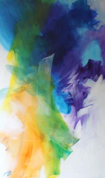 Peinture intitulée "« les beaux jours n…" par Emmanuelle Moch, Œuvre d'art originale, Acrylique Monté sur Châssis en bois