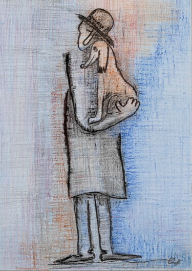 图画 标题为“Found my dog.” 由Vadim Studenov, 原创艺术品, 粉彩