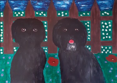 绘画 标题为“Les deux frères” 由Chrystelle Jagoudel, 原创艺术品, 丙烯
