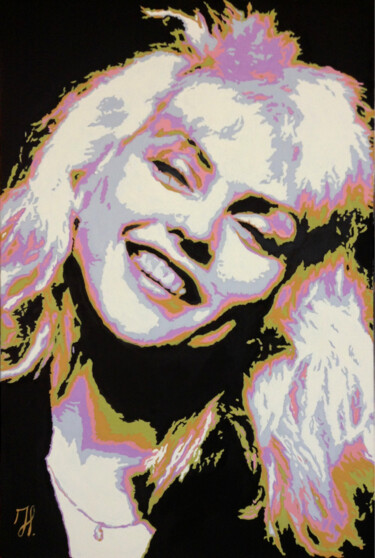 Debbie Harry 绘画 标题为“Debbie Harry” 由Hans Veltman, 原创艺术品, 油 安装在木质担架架上