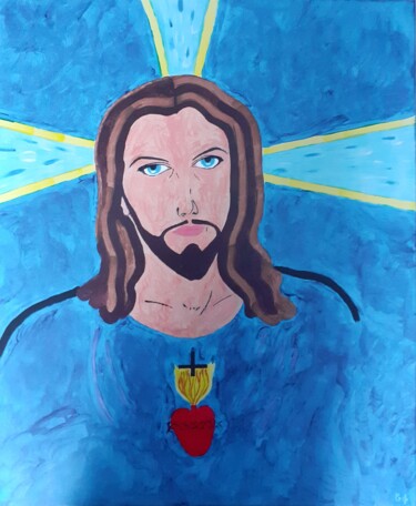 绘画 标题为“Jésus” 由Chrystelle Jagoudel, 原创艺术品, 丙烯