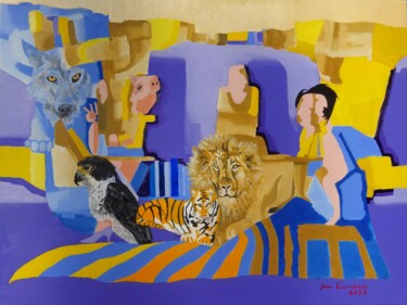 Peinture intitulée ""CIRCE NO BOTEQUIM"" par Rui Carreira, Œuvre d'art originale, Huile