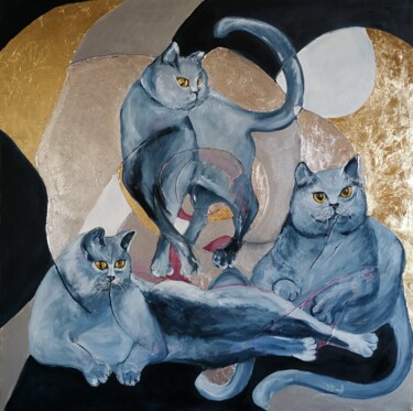 Три грации. Pittura intitolato "Три грации." da Valentina Simma, Opera d'arte originale, Olio