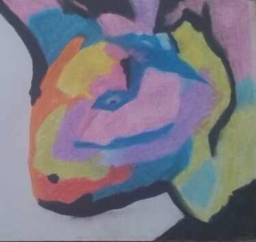 Peinture intitulée "Animal douceur" par Seny Jasna, Œuvre d'art originale, Pastel