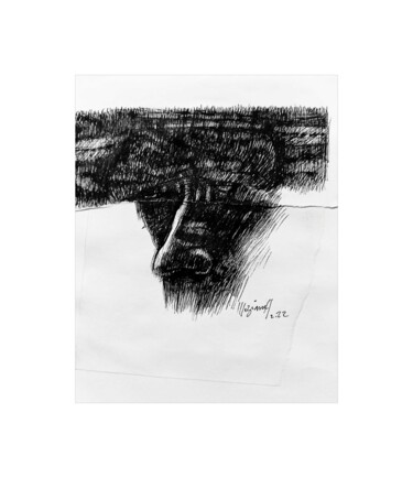 图画 标题为“Le côté gauche 64” 由Meziane Boussaid, 原创艺术品, 圆珠笔