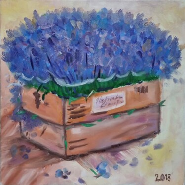 Картина под названием "lavenders" - Kat Shevchenko, Подлинное произведение искусства, Масло