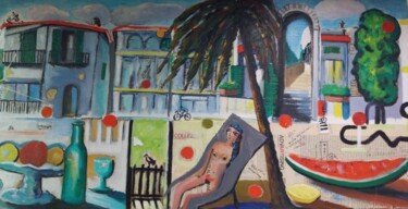 Collages intitulée "Punti di vista" par Sandro Sabatini, Œuvre d'art originale, Huile
