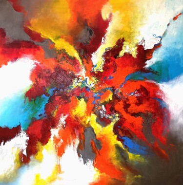 Peinture intitulée "LA VOIE DE L'AILLEU…" par Christiane Hess (CHRYSTAL), Œuvre d'art originale, Acrylique Monté sur Châssis…