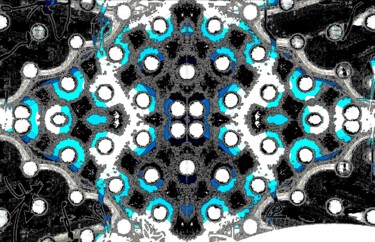 Fotografia intitulada "Subway Dots 4x6f6" por Ken Lerner, Obras de arte originais, Fotografia Manipulada