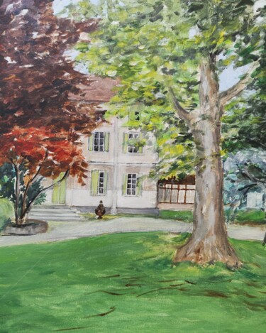 Peinture intitulée "Beaumont sur Oise" par Joumana Hakim Fayed, Œuvre d'art originale, Acrylique Monté sur Châssis en bois