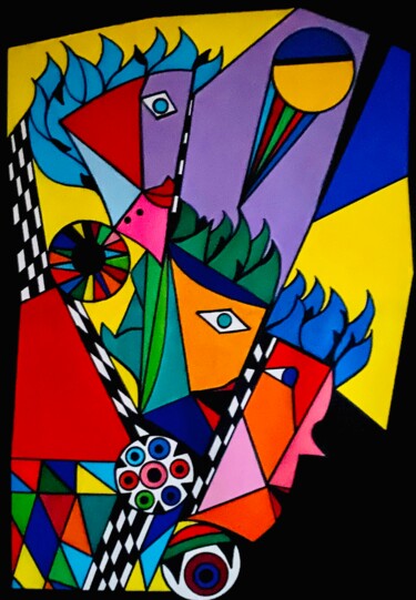 Pittura intitolato "SIAMO SOLO NOI" da Massimo Zerbini, Opera d'arte originale, Acrilico