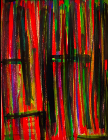 图画 标题为“Curtain of colors” 由Greg Powell, 原创艺术品, 标记