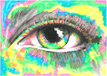 Peinture intitulée "Recording" par Esbardallou, Œuvre d'art originale, Acrylique